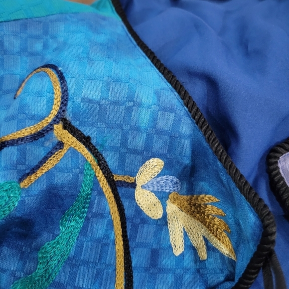 Vintage Draper's & Damon's Women's Artsy Patchwork Embroidered Jacket Size XL - Picture 9 of 16